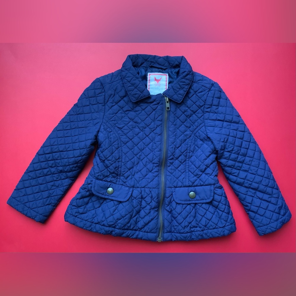 Adorable Navy Quilted Puffer Jacket